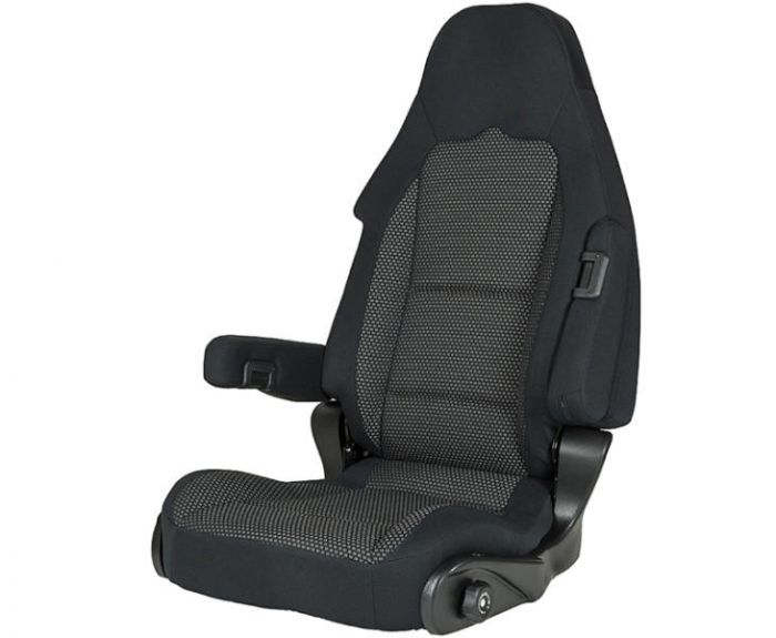 Pilotensitz, Sitzbänke, Sicherheitsgurte, Drehkonsole