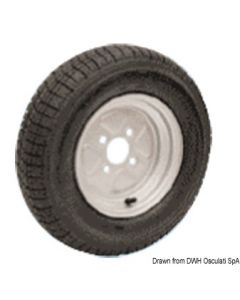 Räder m. Gummireifen für Trailer 195R 14" C 