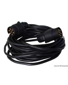 Verlängerungskabel Anhänger 2-Stecker/7-polig 10 m 