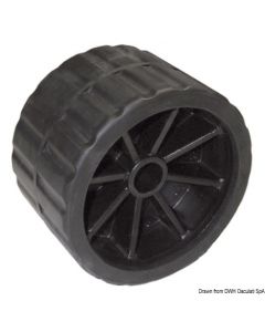 Seitenrolle, schwarz 75 mm Ø Bohrung 15 mm 