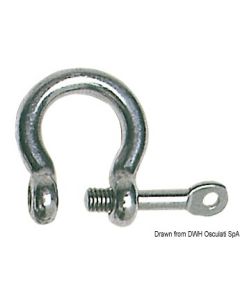 Geschweifter Schäkel Schlüsselbolzen AISI 316 4 mm 