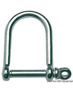 VA-Stahl Schäkel, extra breit 10 mm 
