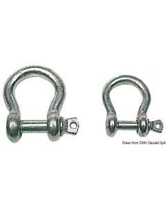 Geschweifter Schäkel, feuerverzinkter Stahl 10 mm 