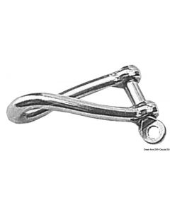 Gehdreter Schäkel aus VA-Stahl in Mikrofusion 4 mm 