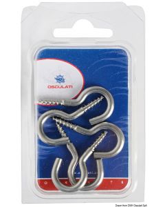 VA-Stahl Hakenschrauben, gebogen 44 x 4 mm Blisterverpackung 5 Stk.