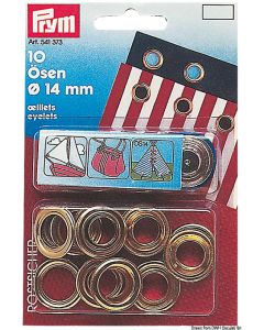 Messingösen-Set 10 Stk 14mm (Packung 10 Stck) 