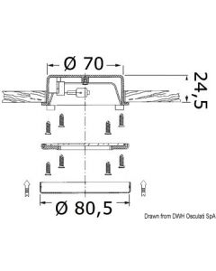 Hydra Leuchtel aus VA-Stahl poliert 10 W 