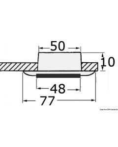 Batsystem LED-Einbauleuchte Nova 2 verchromt 