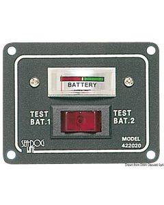 Testpaneel für 2 Batterien mit Schalter zur Bedienung