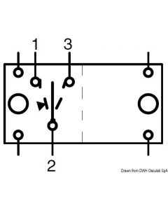Schalter ON-OFF 2 Glühbirne, weiß 12 V 
