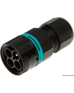 Steckverbindung für Armaturenbrett oder Wand, 2/3/4-polig 14.372.04