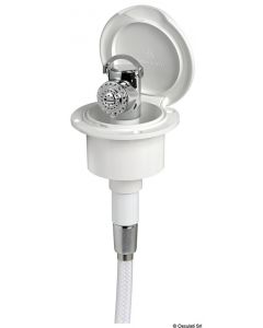 Classic Evo Duschbox, weiß PVC-Schlauch 4 mm Horizontal montiert