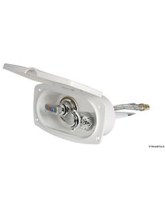 New Edge Duschbox, weiß PVC-Schlauch 4 m Duscheanschluss, hinten