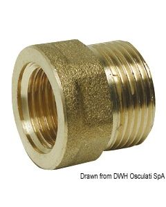 Rohrmuffe Messing Außen/Innen 1/2" x 3/8" 