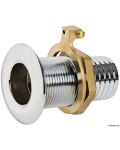 Borddurchlass Messing, verchromt 1/2" x 19 mm (Packung 10 Stck)