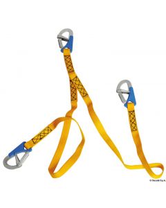 Euro Lightline Sorgleine 2 m + 3 Karabinerhaken Schnellabwurf