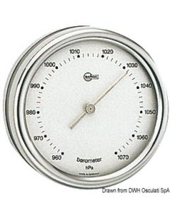 Barigo Barometer Orion, silbernes Ziffernblatt 