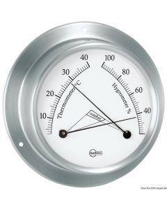 Barigo Sky Hygro-Thermometer Stahl satiniert/weiß  