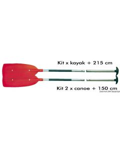 Kanu - 2 Stechpaddel, zerlegbar
