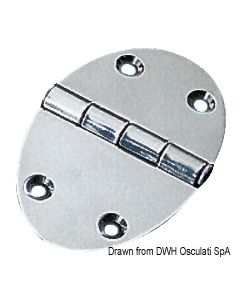 Schanier, oval 84x56 mm Stiftbefestigung 2 mm 