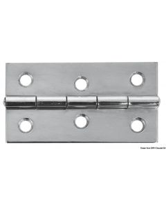 Rechteckiges Scharnier VA-Stahl, hochglan 75x40 mm 