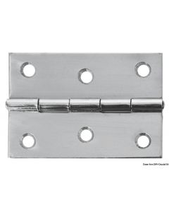 Rechteckiges Scharnier VA-Stahl, hochglan 75x50 mm 