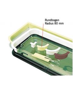 Fensterabdeckprofil, Fensterrahmen -Rundbogen Radius 80 mm
