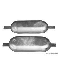 Magnesiumanode z. Festschweißen 400 x 152 mm 4 kg 