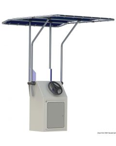 T-Top aus Aluminium, einziehbar blau 1700x1400 mm 