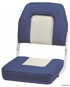 De Luxe Sitz m. Lehne, klappbar weiß/blau 
