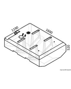 Dieseltank aus netzverstärktem Polyethylen 52.031.24
