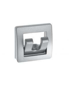 Garderobenhaken, silber-matt, klappbar, mit 2 Haken, 58x58x13mm, SB-verpackt    