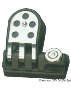 Schlitten aus Aluminium, eloxiert m.VA-Stahl Block 