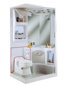 Rückwand 2000 für Thetford Toilette C 200