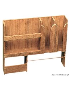 Teakholz-Tellerablage 490x106x425 mm 