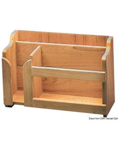 Teakholz-Tellerablage 395x152x282 mm 