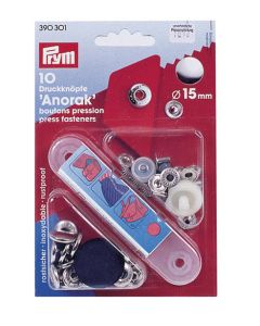 Drucknöpfe 15 mm 10 Stück Anorak