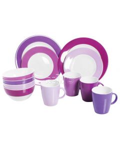 Melamin Geschirr-Set Gimex Purple Rain 16-teilig für 4 Personen