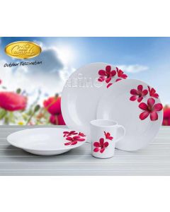 Melamin Geschirr-Set Camp4 HIBISCUS, 8teilig für 2 Personen
