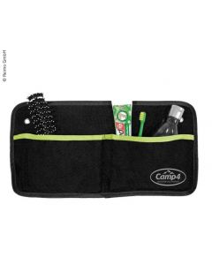 Utensilo TESSA 2, mit 2 Taschen, schwarz/lime B40xH20cm, Ösenbefestigung