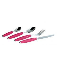 Gimex Besteck für 4 Personen, brombeer, 16-tlg., aus Edelstahl