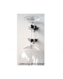 Glashalter Rotwein grau, 4 Stück