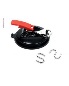 Saugnapfbefestigung mit Ring + 2 S-Haken