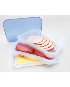 Vorratsdosen und Aufschnittsdosen 3-Set, transparent/blau