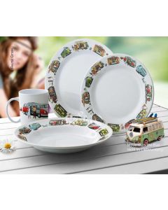 VW Collection Melamin Geschirrset für 2 Personen, 8-teilig