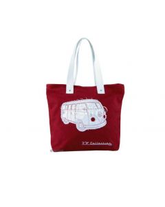 VW Collection Canvas Shopper Bag rot, 40 x 35 x 10 cm