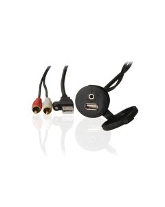 Panel Mount USB & 3.5mm AUX connector
